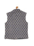 Vastramay SISHU Boy's Blue Woven Design Slim Fit Nehru Jacket